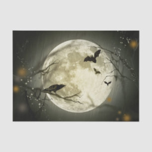 Halloween Moon Crows Night Decoupage Tissue Paper