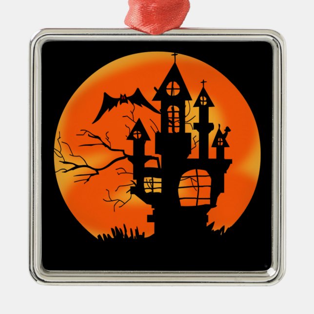 Halloween Moon Metal Tree Decoration (Front)