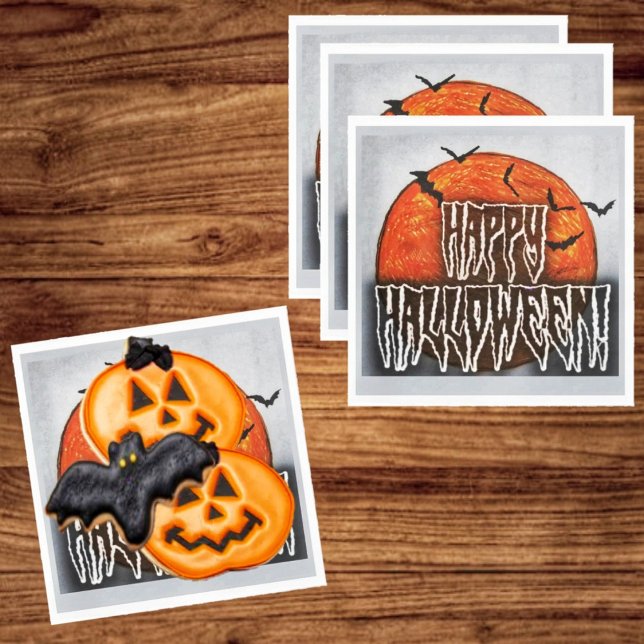 Halloween Moon-PG Napkin (These festive napkins are right on point, with Halloween festivities!)