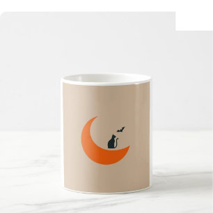 Halloween Moon Phase Mug - Orange & Onyx