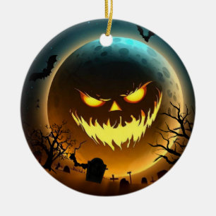 Halloween/moon/pumpkin  ceramic tree decoration