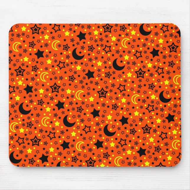 Halloween Moon & Stars Mouse Mat (Front)