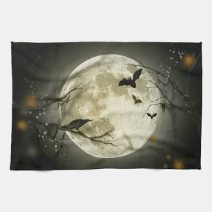 Halloween Moon Tea Towel