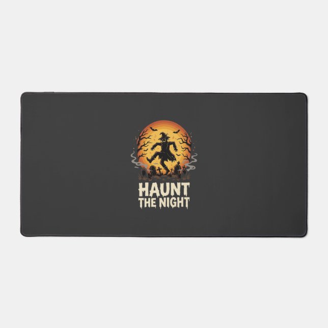 Halloween Moon Trickster Night Desk Mat (Front)