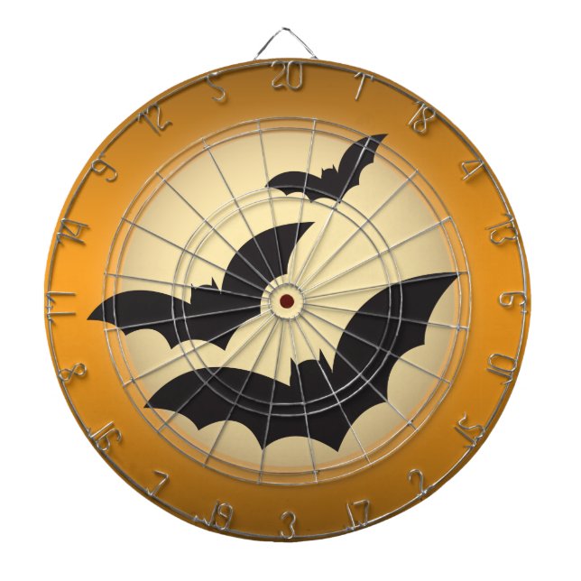 Halloween moon with bats dartboard (Front)
