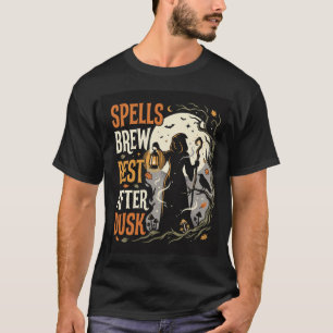 Halloween Moonlight Spell Gathering T-Shirt