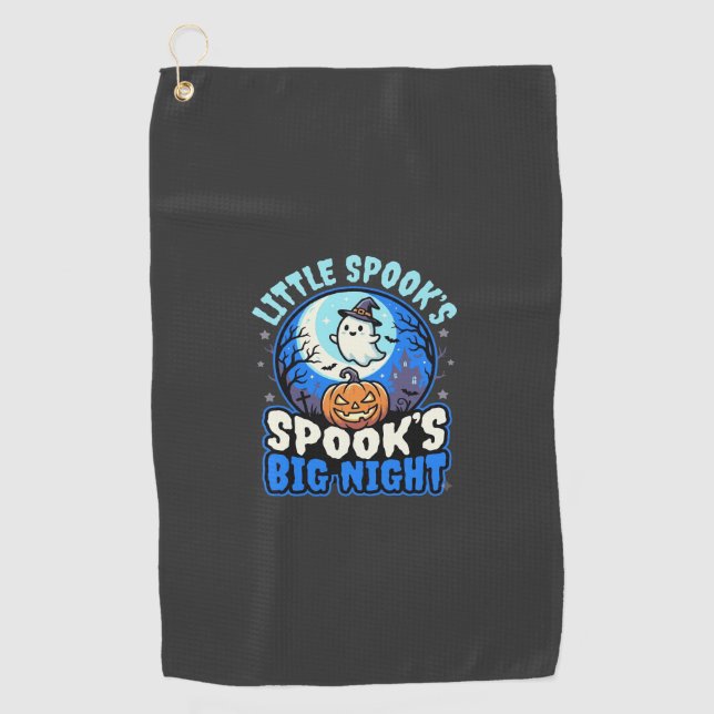Halloween Moonlit Baby Ghost Golf Towel (Front)