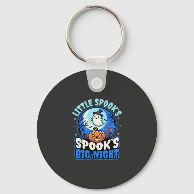 Halloween Moonlit Baby Ghost Key Ring (Front)