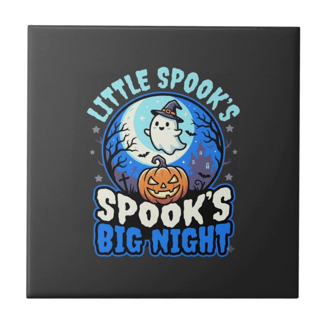 Halloween Moonlit Baby Ghost Tile (Front)
