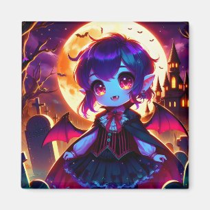 Halloween - Moonlit chibi vampire Magnet