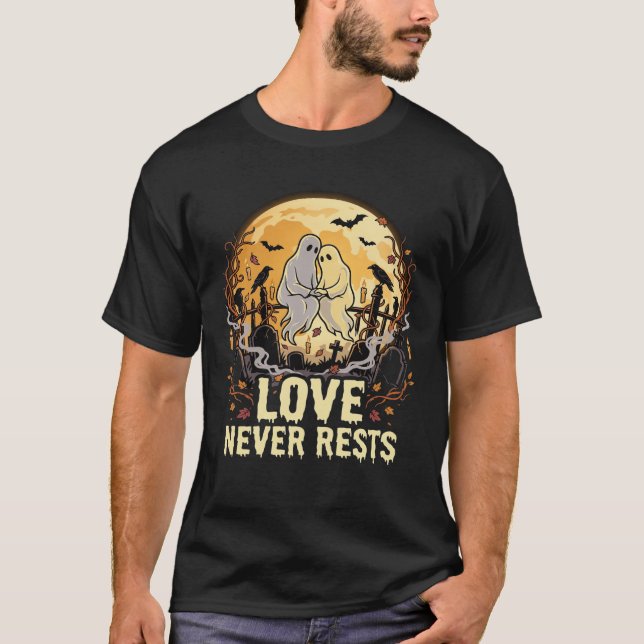 Halloween Moonlit Haunted Romance T-Shirt (Front)