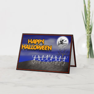 Halloween Moonlit Party Scene Card