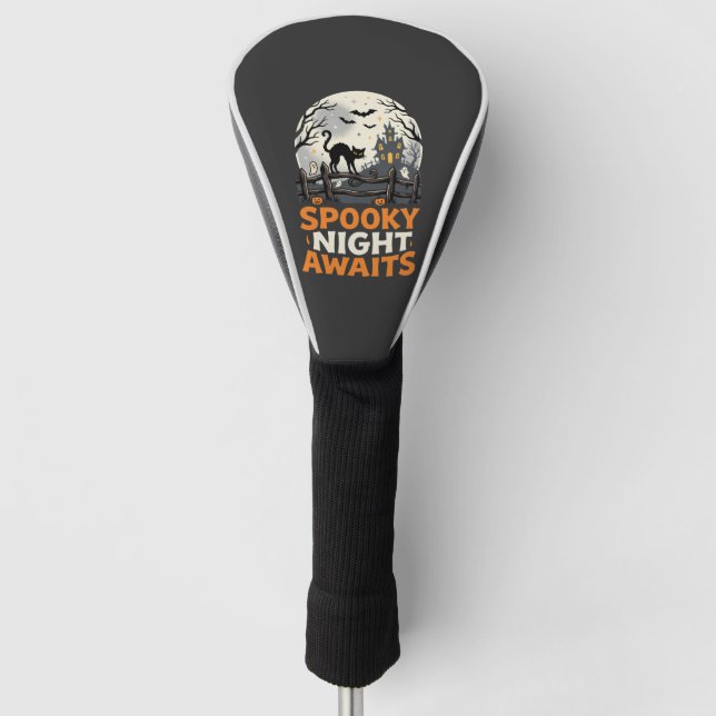 Halloween Moonlit Spooky Night Golf Head Cover (Front)