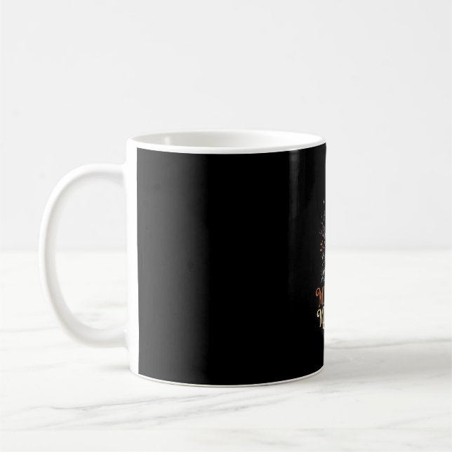 Halloween Moonlit Witch Cottage Coffee Mug (Left)