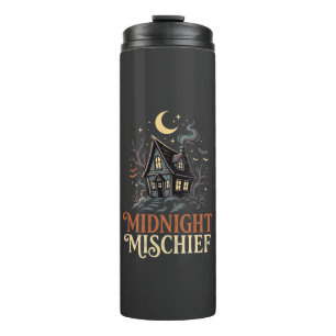 Halloween Moonlit Witch Cottage Thermal Tumbler