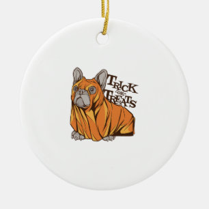 Halloween mops ceramic tree decoration