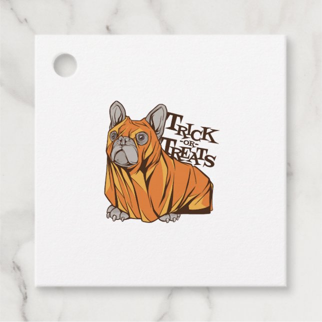 Halloween mops favour tags (Front)