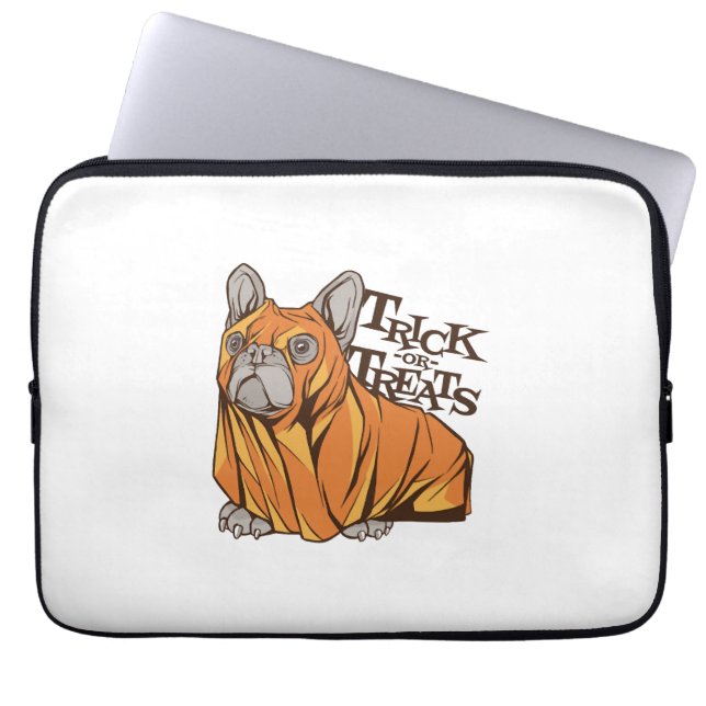 Halloween mops laptop sleeve (Front)