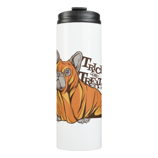 Halloween mops thermal tumbler (Front)