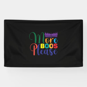 Halloween More Boos Please Birthday Banner