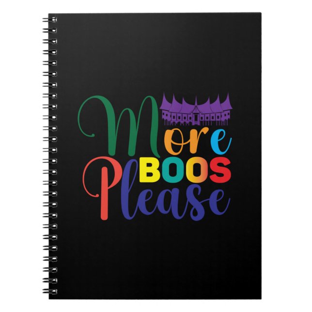 Halloween More Boos Please Birthday Notebook (Front)