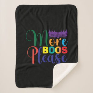 Halloween More Boos Please Birthday Sherpa Blanket