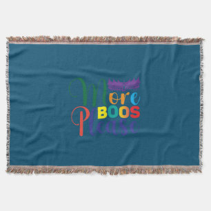 Halloween More Boos Please Birthday Throw Blanket