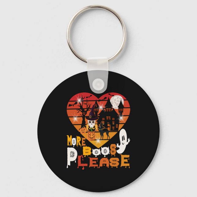 Halloween More Boos Please Key Ring (Front)