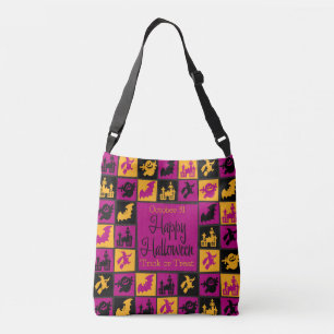 Halloween mosaic crossbody bag
