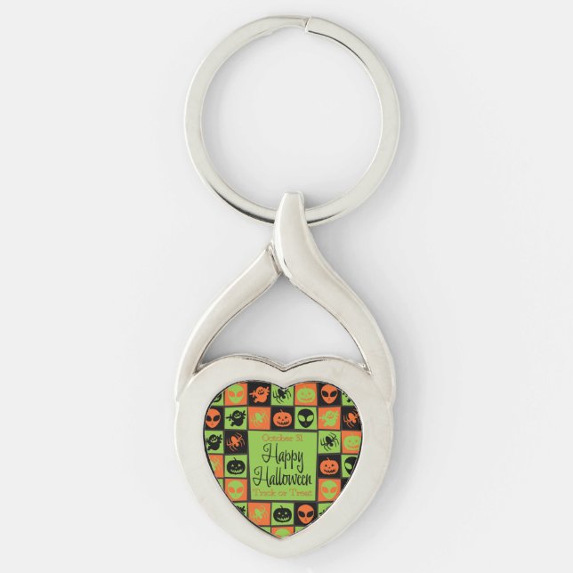 Halloween mosaic key ring (Front)