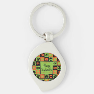 Halloween mosaic key ring