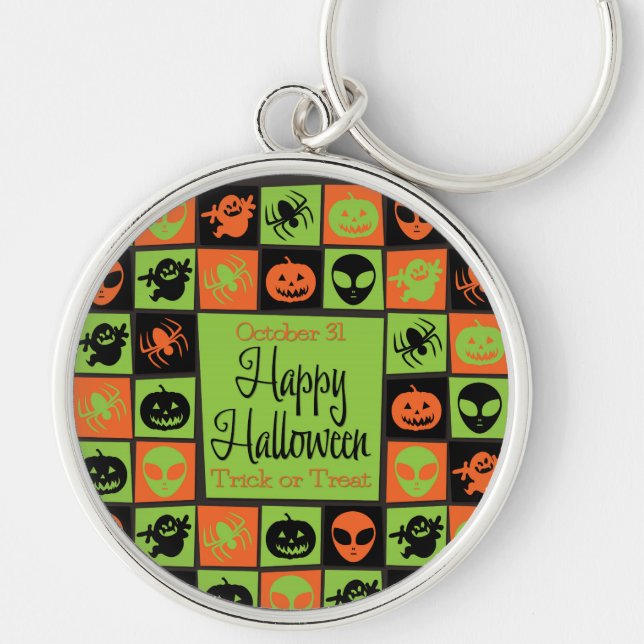 Halloween mosaic key ring (Front)