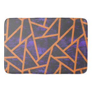 Halloween mosaic patttern bath mat