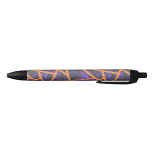 Halloween mosaic patttern black ink pen