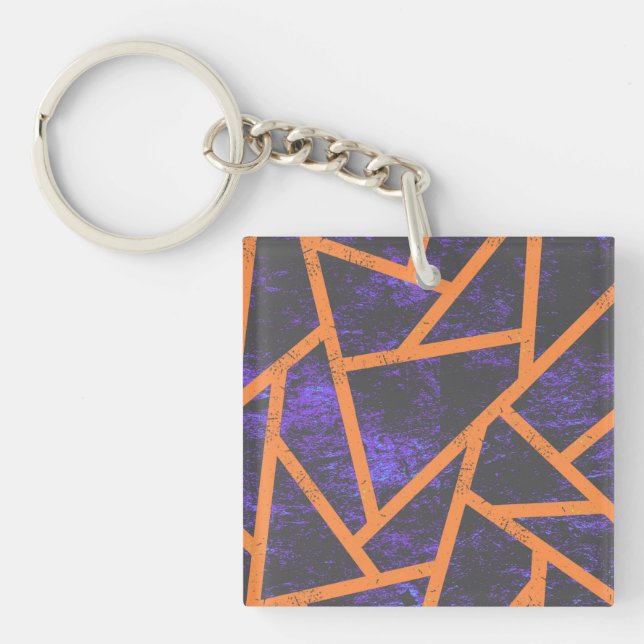 Halloween mosaic patttern key ring (Front)