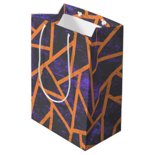 Halloween mosaic patttern medium gift bag