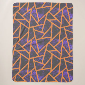Halloween mosaic patttern sherpa blanket