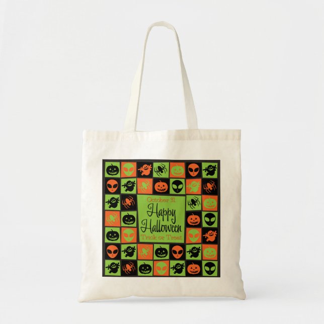Halloween mosaic tote bag (Front)