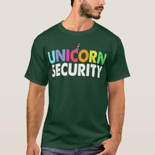 Halloween Mother Daughter Costume Unicorn Security T-Shirt