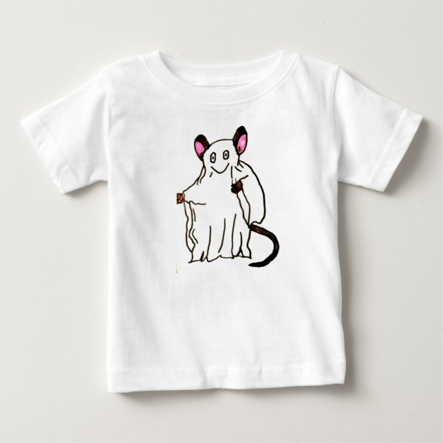 HALLOWEEN MOUSE GHOST infant tee (Front)