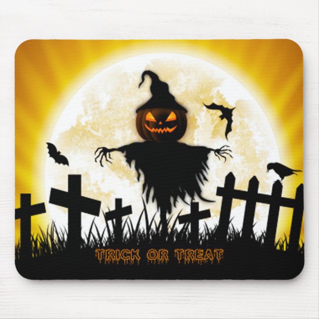 Halloween Mouse pad/Trick or Treat Mat (Front)