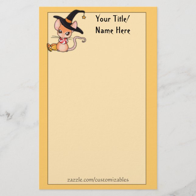 Halloween Mouse Stationery (Front)