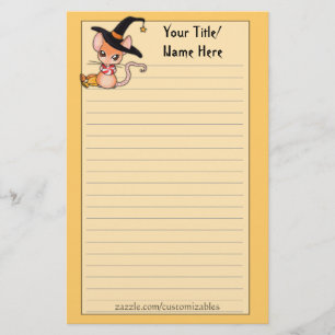 Halloween Mouse Stationery