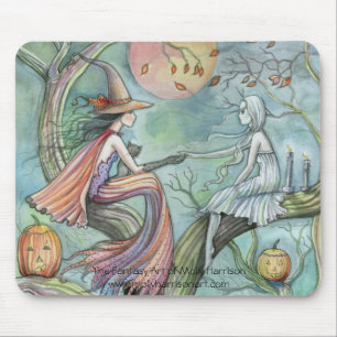Halloween Mousepad, 'Timeless Connection' Witch Mouse Mat