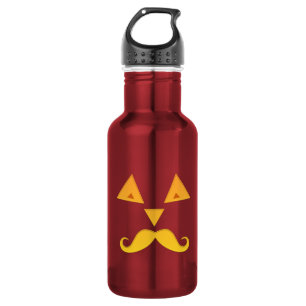 Halloween Moustache Pumpkin 532 Ml Water Bottle
