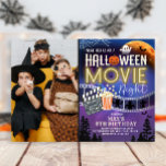 Halloween Movie Night Invitation, Backyard Movie Invitation<br><div class="desc">♥️ This adorable Halloween Movie Night Invitation is great for a boy or girl's birthday party themed with spooktacular accents and a woodsy scene. A matching design is included for the backside. ♥️ Make this design personally yours by easily adding your party details. Just click the "Personalise" button to begin...</div>