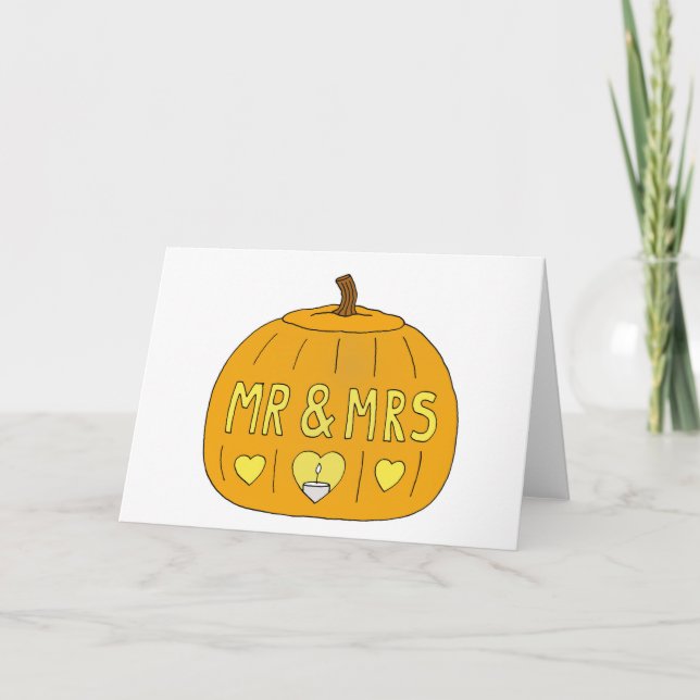 Halloween Mr and Mrs Wedding or Anniversary Card (Front)