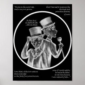 Halloween Mr. Hyde and Dr. Jekyll Gothic Art Print