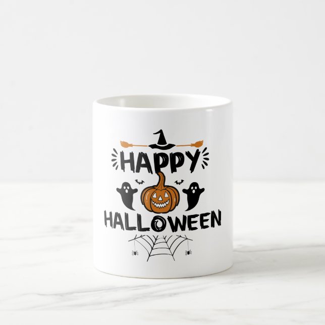 "Halloween Mug – Classic Spooky Season Coffee Cup" (Center)