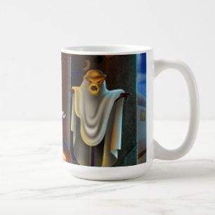 Halloween Mug/Ghost and Pumpkins Coffee Mug
